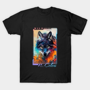 Wolf  Animal Discovery Adventure Nature Planet Earth Paint T-Shirt